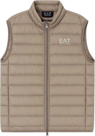 Emporio Armani Gilet Core Identity slim fit in piumino - Heren - Bodywarmers - Beige - XL - Leer - Jassen