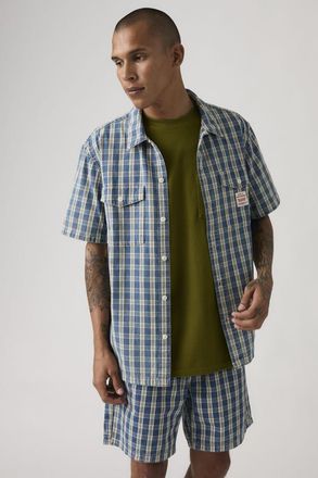 Levi's Short Sleeve Worker Shirt - Uomo - 2XL - Blu / Summer Check