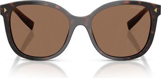 Prada Sunglasses Pr22 Zs 17 N06 B Tortoise Radica/Dark Brown Women