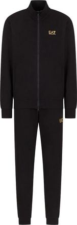 Emporio Armani Zwart Sportief Trainingspak Set - Heren - Trainingspakken - Zwart - XS - Katoen - Fitness