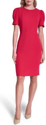 DKNY Puff Sleeve Sheath Dress in Lipstick at Nordstrom Rack, Size 12