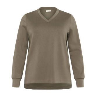 Kaffe Curve Dames, Sweatshirts & Hoodies, Groen, Maat: S