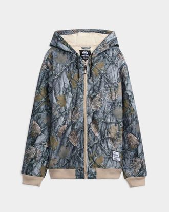 Ecko Backcountry Hooded Bomber Jacket in Woodland at Nordstrom, Size X-Large