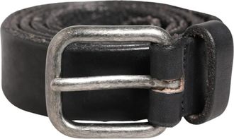 Daniele Alessandrini Leren Riem met Metalen Gesp - Heren - Riemen - Zwart - ONE Size - Leer - Accessoires