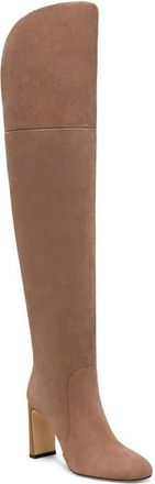 Stuart Weitzman Babette Over the Knee Tubo 85 Boot in Taupe Suede at Nordstrom, Size 9.5