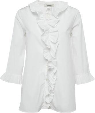 Max Mara Camicia con ruches - Bianco
