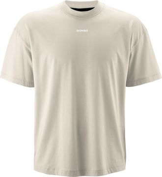 Gonso Rundhalsshirt GONSO OffBike T-Shirt Oversized, Herren, Gr. L, grau (hellgrau), 45% Baumwolle, 45% Modal, 10% Elasthan, Rundhals, Shirts Rundhalsshirt,