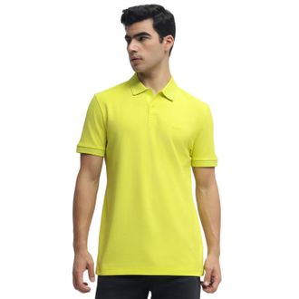 HUGO BOSS Heren Pallas Katoenen Regular Polo Shirt (Felgeel)