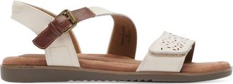 Cobb Hill Womens Zion Sandal In White Leather