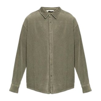 American Vintage American Vintage, Casual Shirts, male, Green, Size: M/L Padow Corduroy Shirt