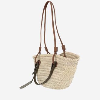 Filippo Catarzi Woven Straw Shoulder Bag - Beige
