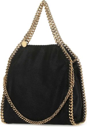 Stella McCartney Womens Black Shaggy Deer Mini Falabella Handbag 1000 Polyester Borse A Mano Bag