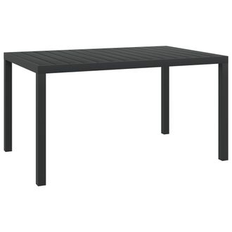 vidaXL Mesa De Jard&iacute;n De Aluminio Y Wpc Negra 150x90x74 Cm Vidaxl