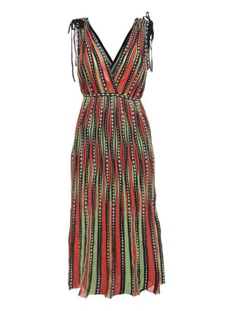 Missoni Knit patterned midi dress - Orange