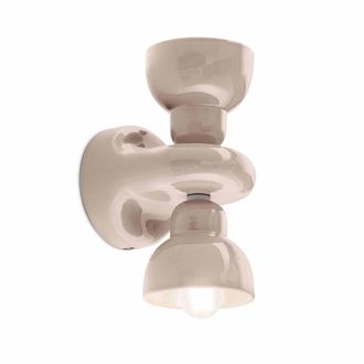 Ferroluce Berimbau Wall Lamp Sand Grey 2 lights