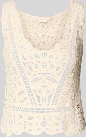 Guess Tanktop aus H&auml;kelspitze Modell OCTAVIA in Sand, Gr&ouml;&szlig;e XL