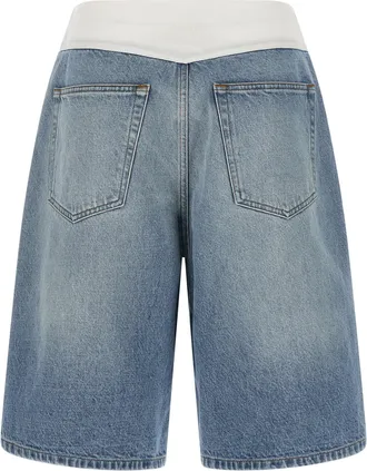 Maison Margiela Cotton Denim Bermuda Shorts - Blue