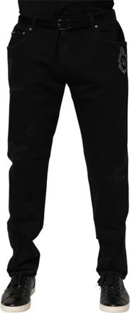 Dolce & Gabbana Heren, Jeans, Zwart, Maat: 4XL Katoen