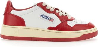 Autry 01 Sneakers In Red Leather