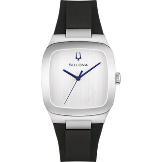 Bulova Latin Grammy Awards Edition Millennia Silicone Strap Watch, 35mm in Black at Nordstrom