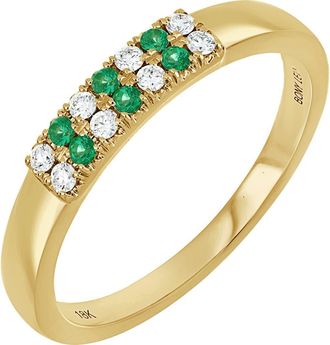 Bony Levy El Mar 18K Yellow Gold Diamond & Emerald Ring at Nordstrom Rack, Size 6
