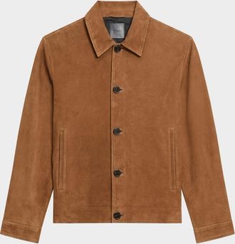 Theory Mens Amos Suede Shirt Jacket