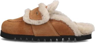 Nubikk Teddy Fur instappers voor dames - Dames - Pantoffels - Bruin - 41 EU - Wol - Schoenen
