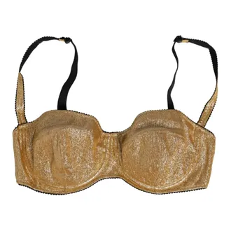 Dolce & Gabbana Semi-Pad Underwire Balconette Bra - female - Dolce & Gabbana - Bras - Yellow - L - Underwear