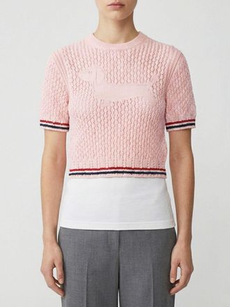 Thom Browne Maglia di cotone con logo Thom Browne