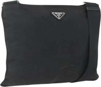Prada Pre-owned Vintage Nylon Schoudertas - Dames - Vintage Schoudertas - Zwart - ONE Size - Nylon - Vintage
