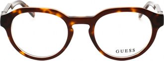 Guess GU50083052 Acetate Round Frame Eyeglasses - Brown
