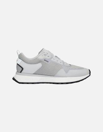 HUGO BOSS Mens Hugo Boss Mens White/ grey Jonah Runn Trainers - Size: 10