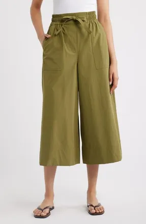 Bernardo Wide Leg Culottes in Fir Green at Nordstrom, Size X-Small