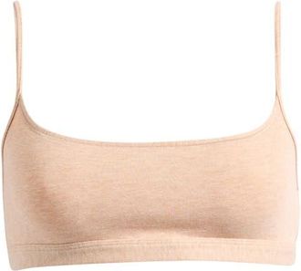 SKIMS Everyday Cotton Scoop Bralette in Clay Heather at Nordstrom, Size X-Small
