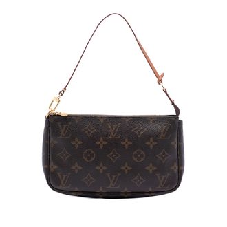 Louis Vuitton Pre-owned Womens Monogram Pochette Accessoires - Dark Brown Textile - One Size