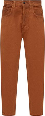 Amish Brown Tapered High Rise Jeans