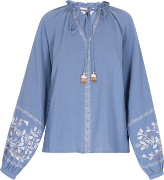 Usha Blouse Dames denimblauw