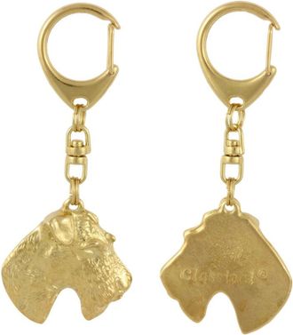 OEM Fox Terrier De Pelo Duro: Llavero Dorado En Caja De Regalo, Adorno Para Bolso, Accesorio De Lujo De Art-dog