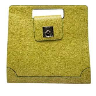 Celine Pre-owned Vintage Handtas - Dames - Pre-owned - Groen - Maat: ONE Size Leer