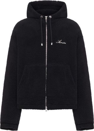 Amiri BONES FLEECE ZIP HOODIE Size: L, colour: BLACK