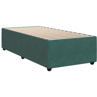 vidaXL Estructura Cama Sin Colch&oacute;n Terciopelo Verde Oscuro 100x200 Cm Vidaxl