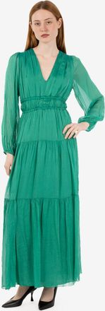 SOLOTRE Abito lungo impero smeraldo