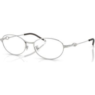 Diesel 55mm Oval optical glasses in Silver at Nordstrom