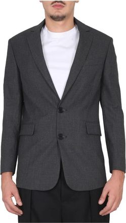 Aspesi Giacca Monopetto Principe di Galles - Heren - Blazers - Grijs - 2XS - Jassen