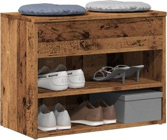 vidaXL Scarpiera Legno Antico 60x30x45 cm in Legno Multistrato - Vidaxl