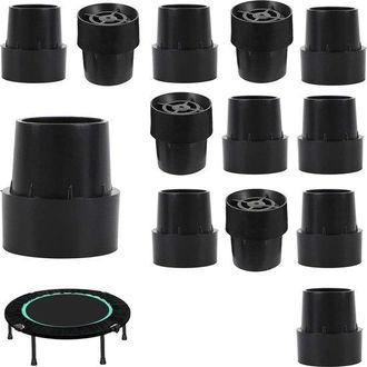 OEM Tapones De Goma Antideslizantes Para Patas De Trampol&iacute;n - 12 Unidades, Color Negro