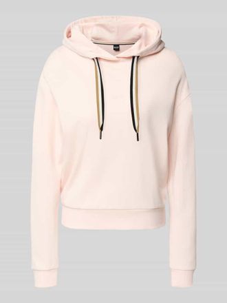 HUGO BOSS Regular Fit Hoodie mit Logo-Detail in Rosa, Gr&ouml;&szlig;e XL