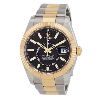 Rolex Pre-owned Rolex Sky-Dweller GMT Automatic Black Dial Mens Watch 336933-0003