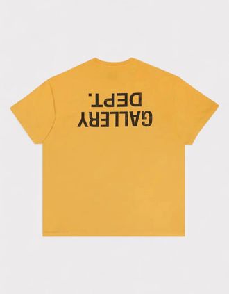 Gallery Dept. Mens Gallery Dept. Upside Down Logo Tee Gold - Yellow - Size: 44