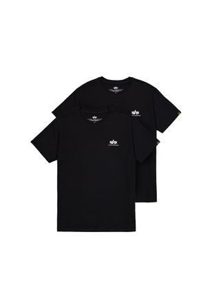 Alpha Industries T-Shirt ALPHA INDUSTRIES Basic T-Shirt SL 2 Pack, Herren, Gr. L, schwarz, Obermaterial: 100% Baumwolle, Shirts T-Shirt